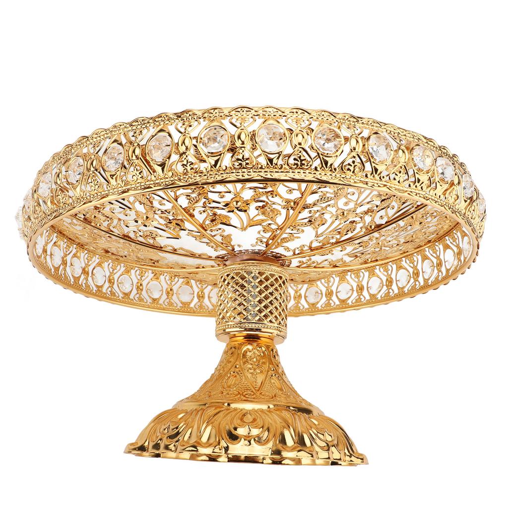 Fruit Plate Metal Glass Decorative Retro Fruit Tray Platter for Nut Snacks Candy Sweets Party Festival Supplies