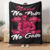 Custom Name Weightlifting Theme Printed Blanket - Perfect for Couch, Bed, Travel & Outdoor Use | Machine Washable, Cozy & Durable.
