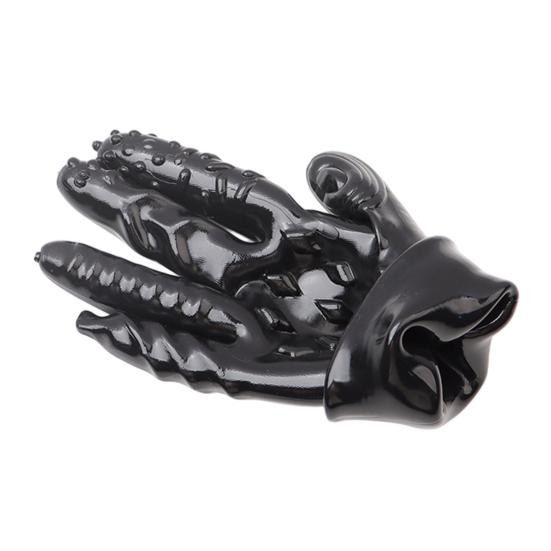 Spiked Pleasure Massage Glove TPE Textured Fisting Mitt with Raised Dots Flexible Body-Safe