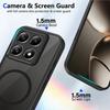 KEYSION Magnetic Phone Case for for Xiaomi 14T Pro 5G Silicone+PC Matte Translucent Clear Shockproof Back Cover for Xiaomi 14T
