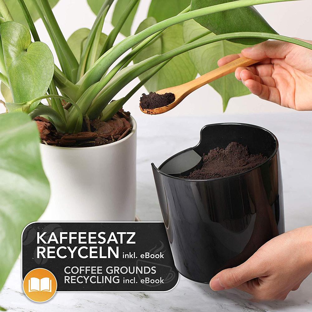 Coffee Grounds Bin Long-lasting Portafilter Tamper Stand & Coffee Knock Box With Anti-Slip Base For Kitchen Counters Accessories