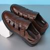 Leather Shoes Men's Summer New Men's Hollowed-out Casual Breathable Leather Dad Hole Shoes