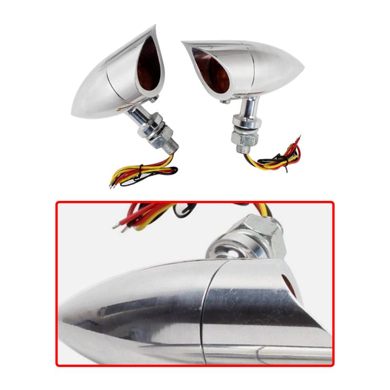 12V 10mm Motorcycle Turn Signal Lights Indicator Amber Motorbike Accessories for Harley Cafe Racer Bobber Chopper