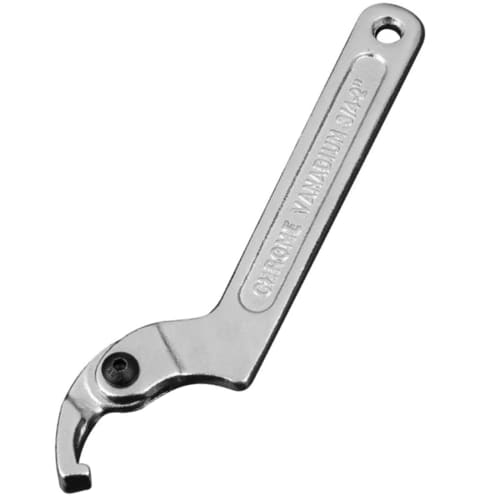 

LIKENNY Hook Wrench, Multi-Function Adjustable Coilover Lock Nut Wrench, Repair Tool, Moon-Shaped Hook Wrench (19-51mm (Square Head))