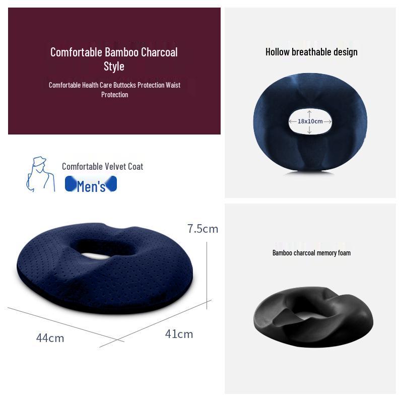 Comfortable Anti-Slip Seat Cushion for Office & Wheelchair - Relieves Pressure & Supports Posture