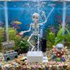 Air Pump Driven Dancing Skeleton Aquarium Bubbler Water Wiggling Skeleton Decor  Halloween Party