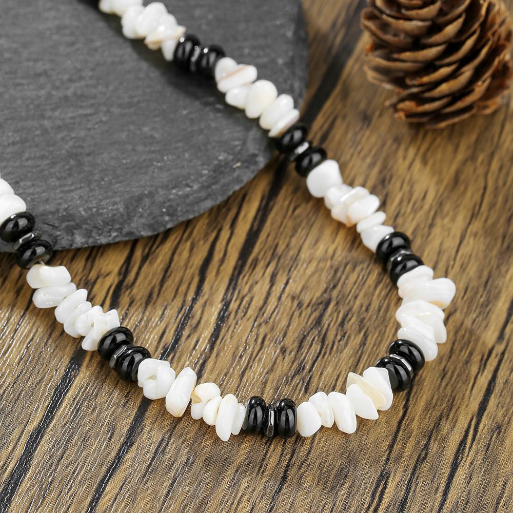 Bohemian Geometric Shell Necklace For Men And Women Handmade Beach Vacation Style