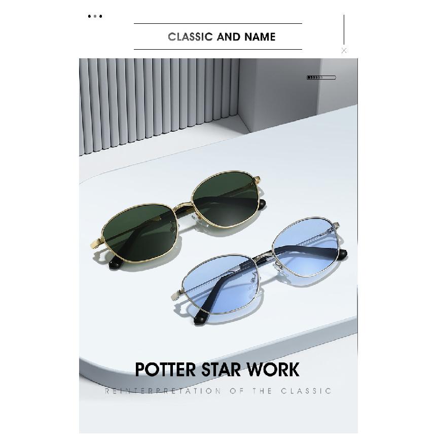 Metal-framed cat-eye sunglasses, retro style, trendy, suitable for driving