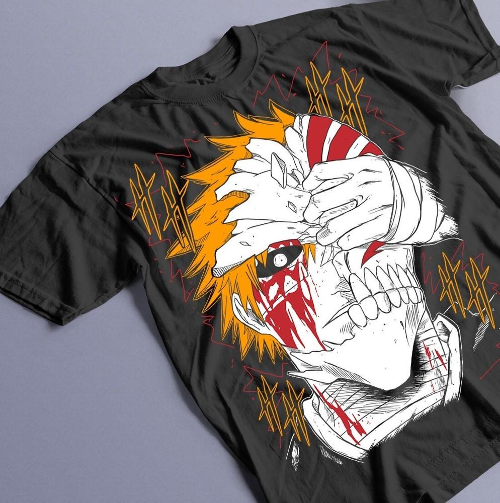 

Bleach Ичиго Куросаки Футболка Манга Стрип Ужасы Аниме Подарочная Футболка Все Размеры 3XL