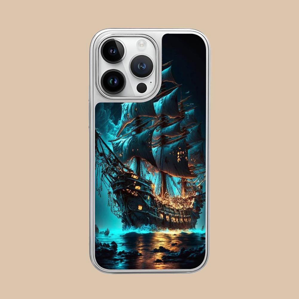 Pirate Corsair Mobile Phone Case for iPhone 17 16 15 14 13 12 11 Air Pro Max Plus Silver Plating Colorful Cover Cover Luxury