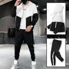 Hip-Hop Male Suit Set with Track Suits, Sweatsuit, Men's Tracksuit, Pants with Zipper Pockets, 2PC Outwear Jacket and Pants Set