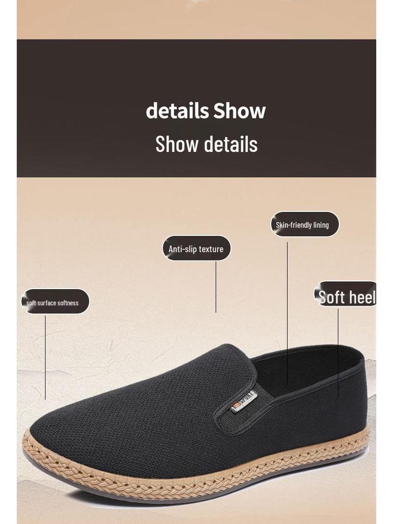Men's Breathable Mesh Slip-On Shoes - Non-Slip Soft Sole, Casual Summer Style