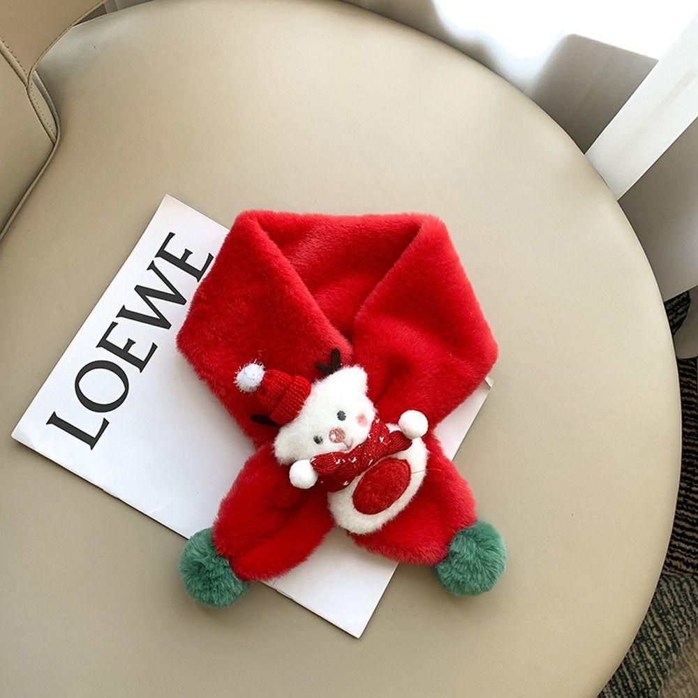 Småbarn Barn Baby Vinter Skjerf Barn Skjerf Halsvarmer Barn Plysj Sjal Jule Skjerf