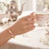 Bracciale Bangle Smalto Gocciolato Fiore Colorato Smalto Bangle Smalto Cloisonné Donna