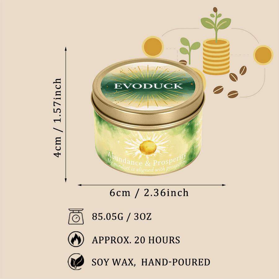 Scented Candles 3oz Law of Attraction Abundance Manifestation Energy Boosting Christmas Home Decoration Candle Holders Gift