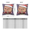 Dudu Bear And Bubu Panda Christmas Pillowcase Soft Polyester Cushion Cover Decoration Pillow Case Cover Chair Wholesale 45*45cm