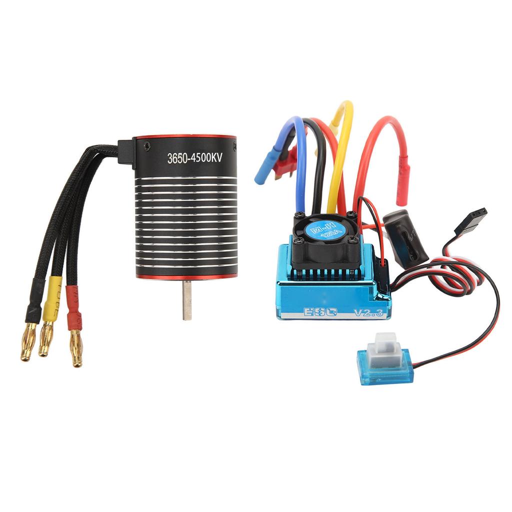 RC Brushless Motor ESC Set Professional Waterproof High Torsion 3650 Brushless Motor 120A ESC Combo Set for RC Car