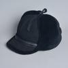 High Quality Winter Leather Hat Men Fur Lamb Wool Warm Thick Earflaps Bomber Hats Men's Baseball Cap Russian Hat