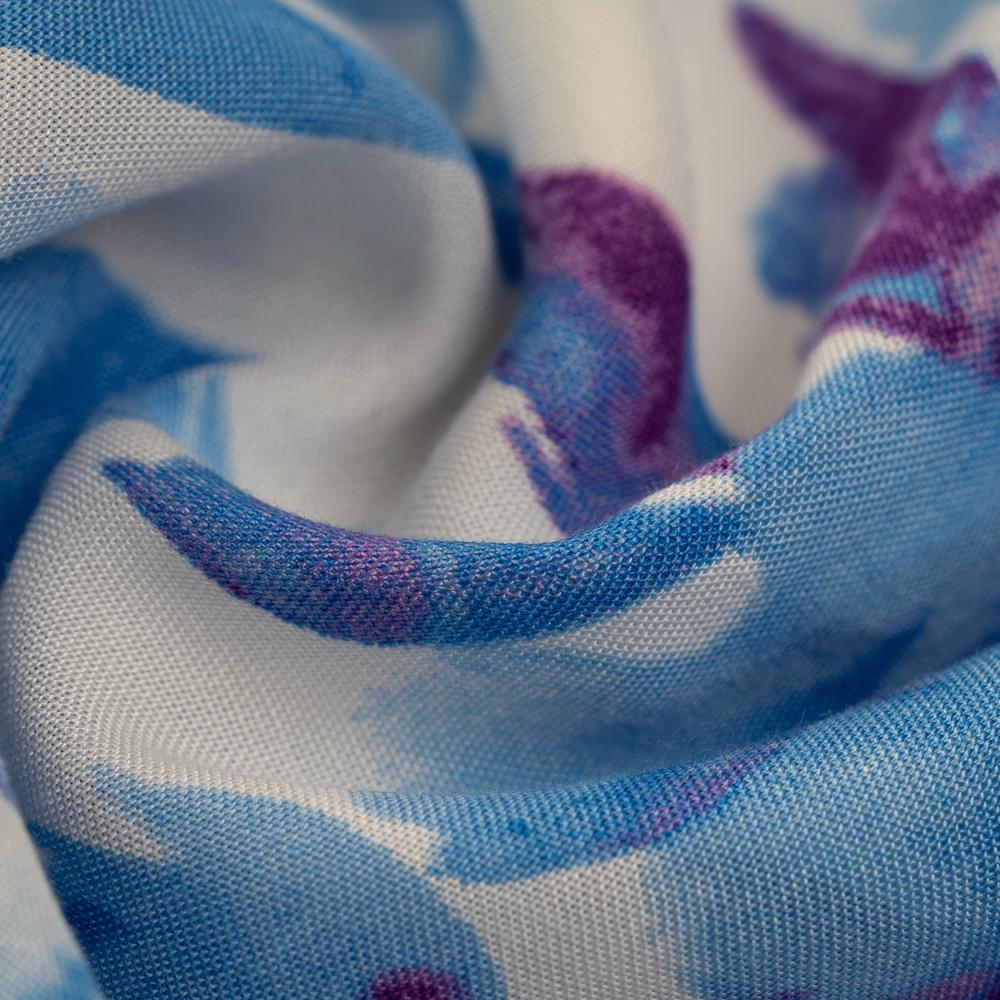 Dámské letní elegantní květinové šaty se zkosenými rameny s vysokým pasem