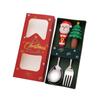 Christmas Dinnerware Stainless Steel With Luxury Gift Box Tableware Dessert Fork Coffee Spoon Santa Cutlery For Christmas