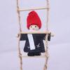 Festival Stair Climbing Elf Decorations 2PCS Durable Polyester Hanging Ornaments Christmas Party Decoration