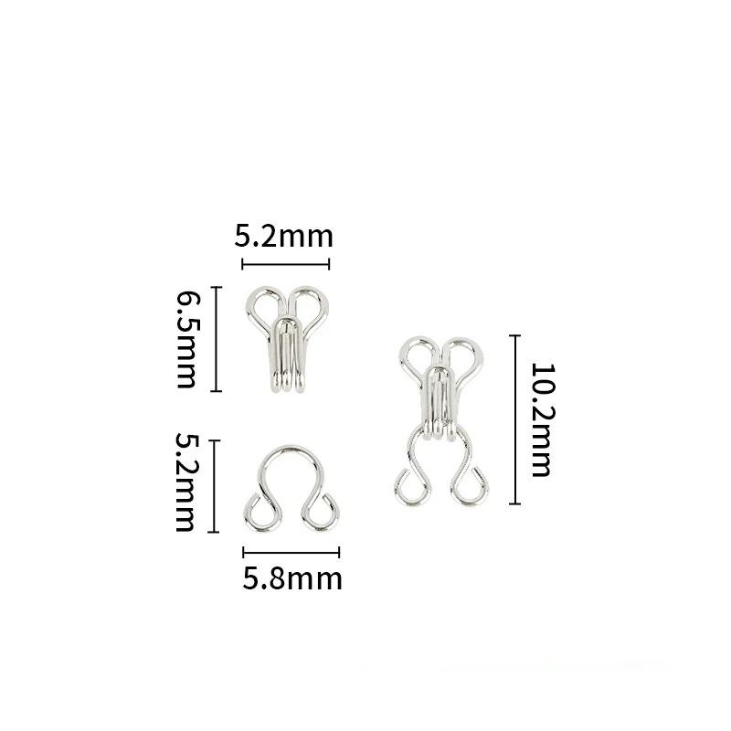 10 Pairs Metal Invisible Garment Hook Jeans Pants Skirts Adjust Clasp Decoration Buttons Diy Sewing Crafts Accessories