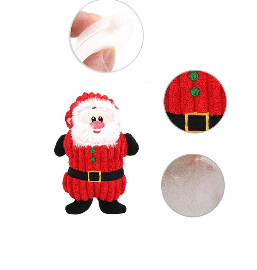 3pcs Christams Plush Dog Toys Pack for Puppy Durable Stuffed Animal Plush Chew Squeaky Sound Teeth Play Toys Gift