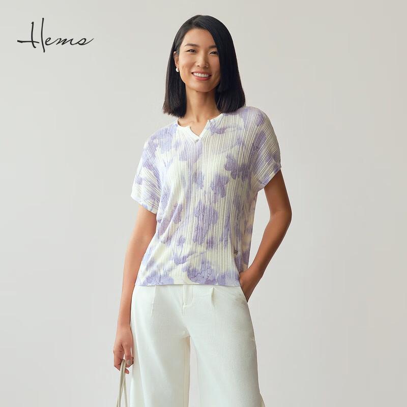 

Женский свитер Hermes с V-образным вырезом, коротким рукавом, из шерстяного трикотажа L