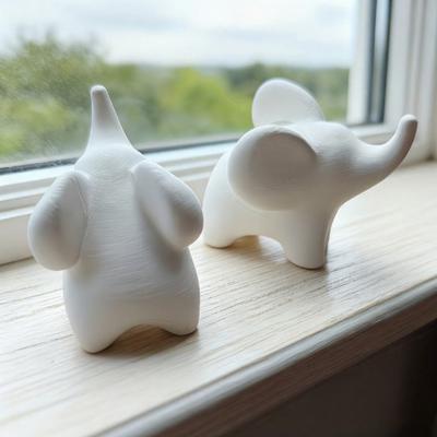 Mini-Elefantenfigur, Minimalistische 3D-gedruckte Elefantenstatue, Glückselefant Sammlerstück-Dekoration für modernes Zuhause, Bürodekoration