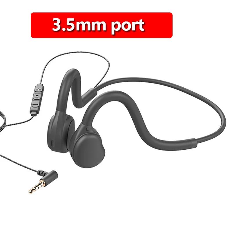 

Навушники з відкритим вухом, кістковою провідністю, 3,5 мм, дротові, стерео, не вкладаються у вухо, музична гарнітура, ультралегкі, з мікрофоном, для телефону IOS Andriod