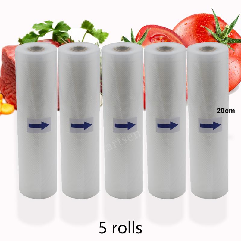 Bags For Food Vacuum Sealer Bags Rolls Storage BPA-Free For Vacuum Sealer Packaging 5 Rolls/lot 12+15+20+25+28cm*500cm