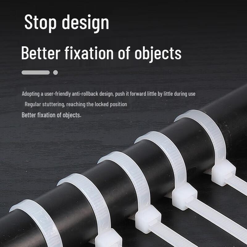 Anxiaxia White Self-locking Nylon Cable Ties
