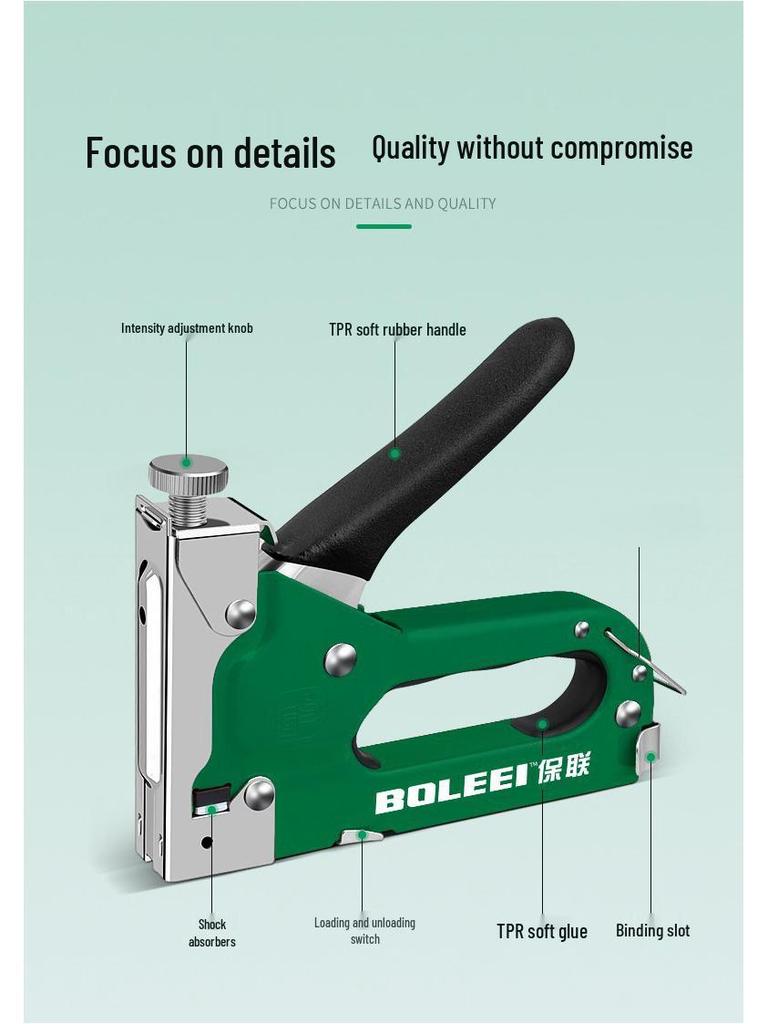 Manual Steel Nail & Staple Gun for Wire Slotting & Woodworking