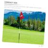 Sewroro Golf Green Flags, Practice Golf Flags with Numbered Targets, Set of 4, Red Nylon, for Grand Golf, Putting Practice, Outdoor Golf Training,