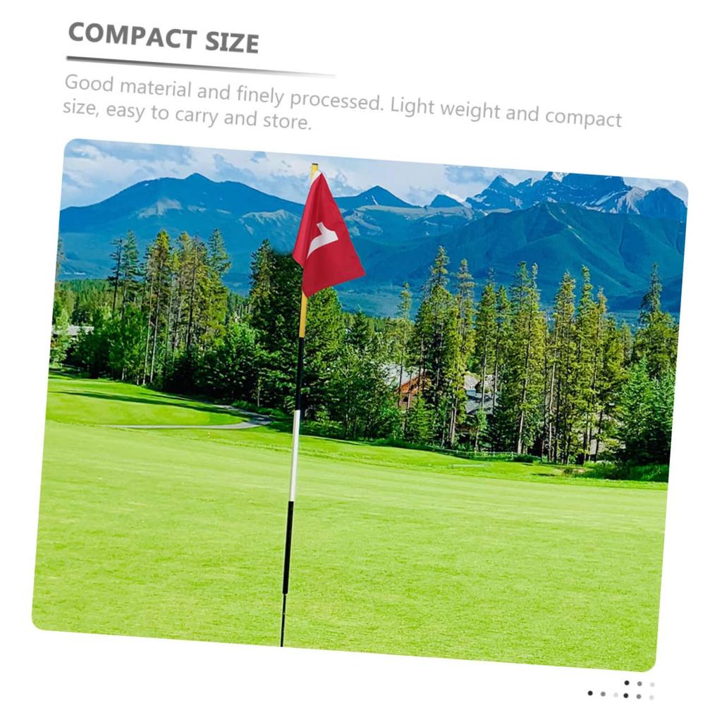 Sewroro Golf Green Flags, Practice Golf Flags with Numbered Targets, Set of 4, Red Nylon, for Grand Golf, Putting Practice, Outdoor Golf Training,