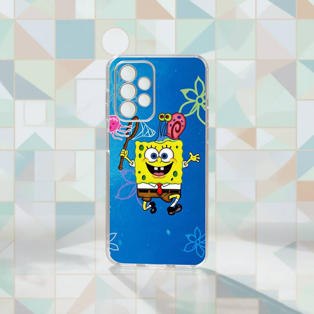 spongebob Phone Case Transparent Silicone Soft For Samsung S25,S24,S21,S22,S23,S30,Ultra,S20,Plus,Fe Samsung S235G