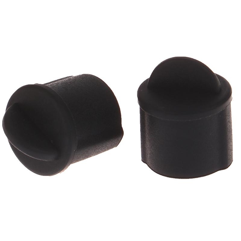 Uxcell 10pcs Silicone BNC Anti-Dust Stopper Cap Cover for Female Jack Black Inside Install Dia 9.5 Mm - 11 Mm
