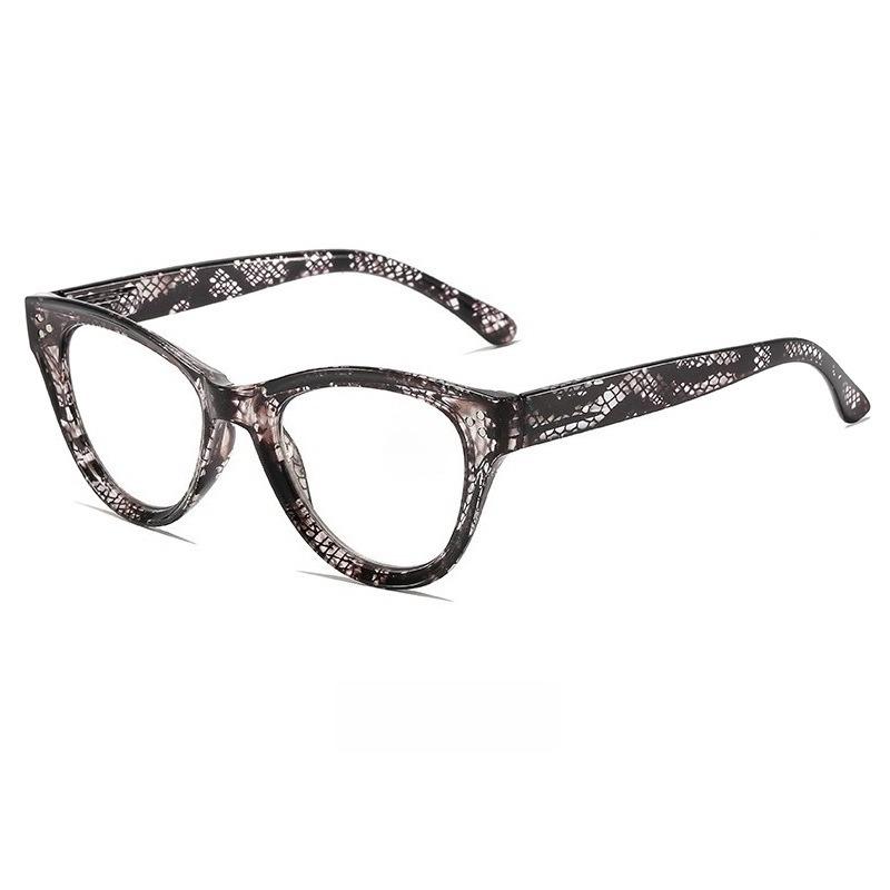 Large-Frame Cat-Eye Presbyopia Glasses Women's INS Style Blue Light Blocking Reading Glasses with Plus Diopters 0 To +4.0
