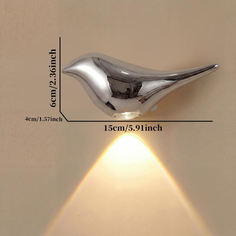 Small Bird Wall Light With Rechargeable Led Sensor For Kids Bedroom Decor