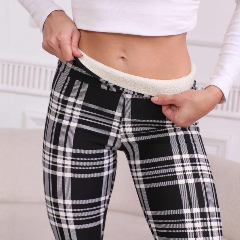 Fleece Thickened Lamb Wool Leggings Women's Autumn and Winter High-waisted Leggings Thermal Pants Yoga Pants