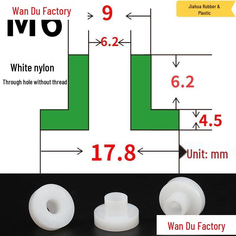 T-Shaped Nylon Insulating Bushing Spacer for M3-M35 Threads