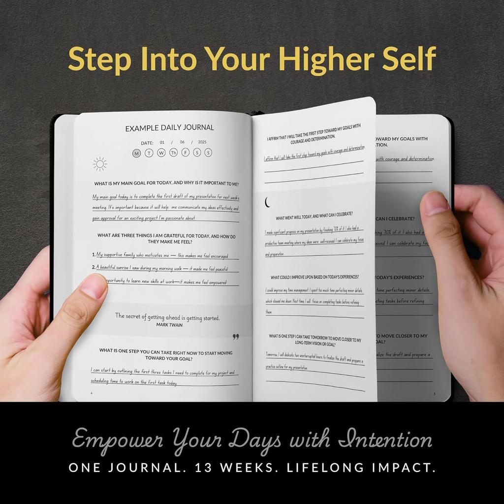 Foundations of Self Mastery Journal – Guided Daily Planner for Men & Women | Goal Setting, Gratitude, Manifestation, Affirmation, Reflection,
