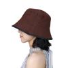 Double-sided Can Wear New Cowboy Hat Bucket Hat Autumn and Winter Women's Outdoor Sunscreen Hat Big Head Circumference Sunshade Basin Hat