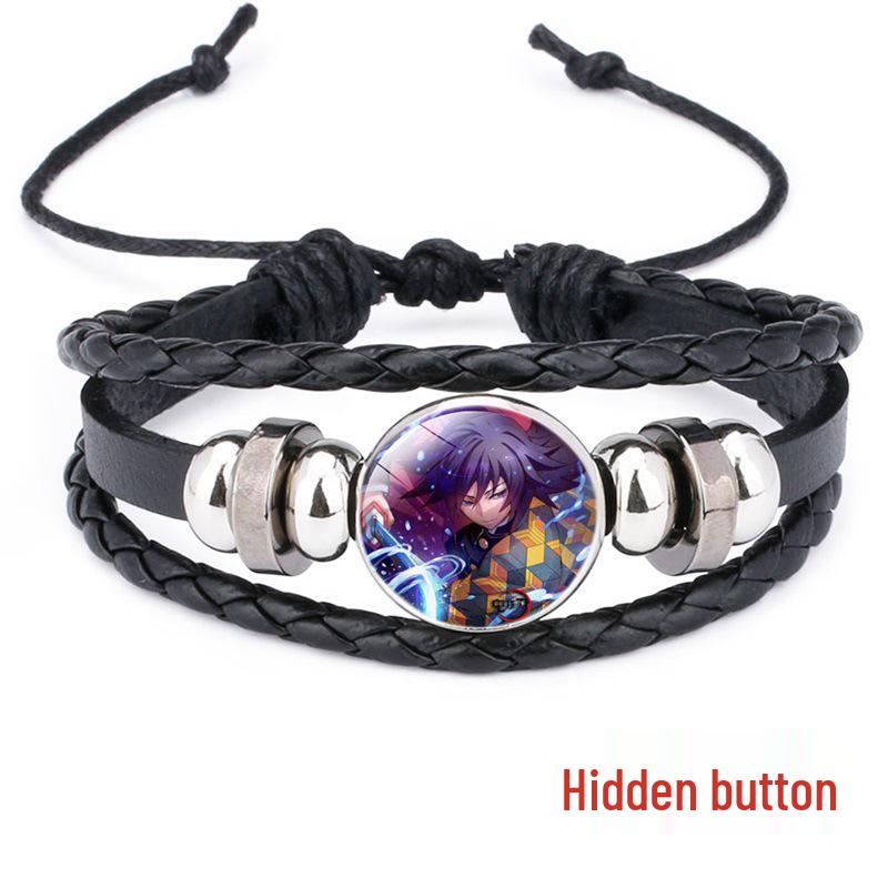 Demon Slayer Zeitjuwel Rindsleder Verstellbares Armband