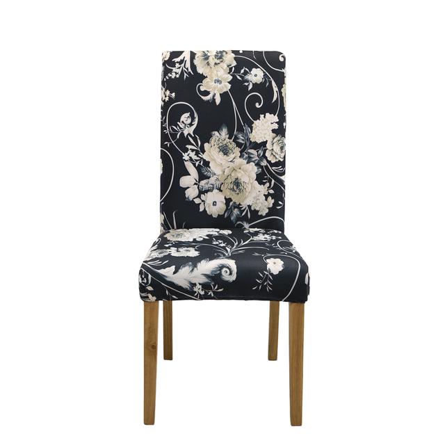 Spandex Chair Cover Stretch Home Dining Elastic Floral Print Chair Covers Multifunctional Spandex Elastic Cloth Universal Size