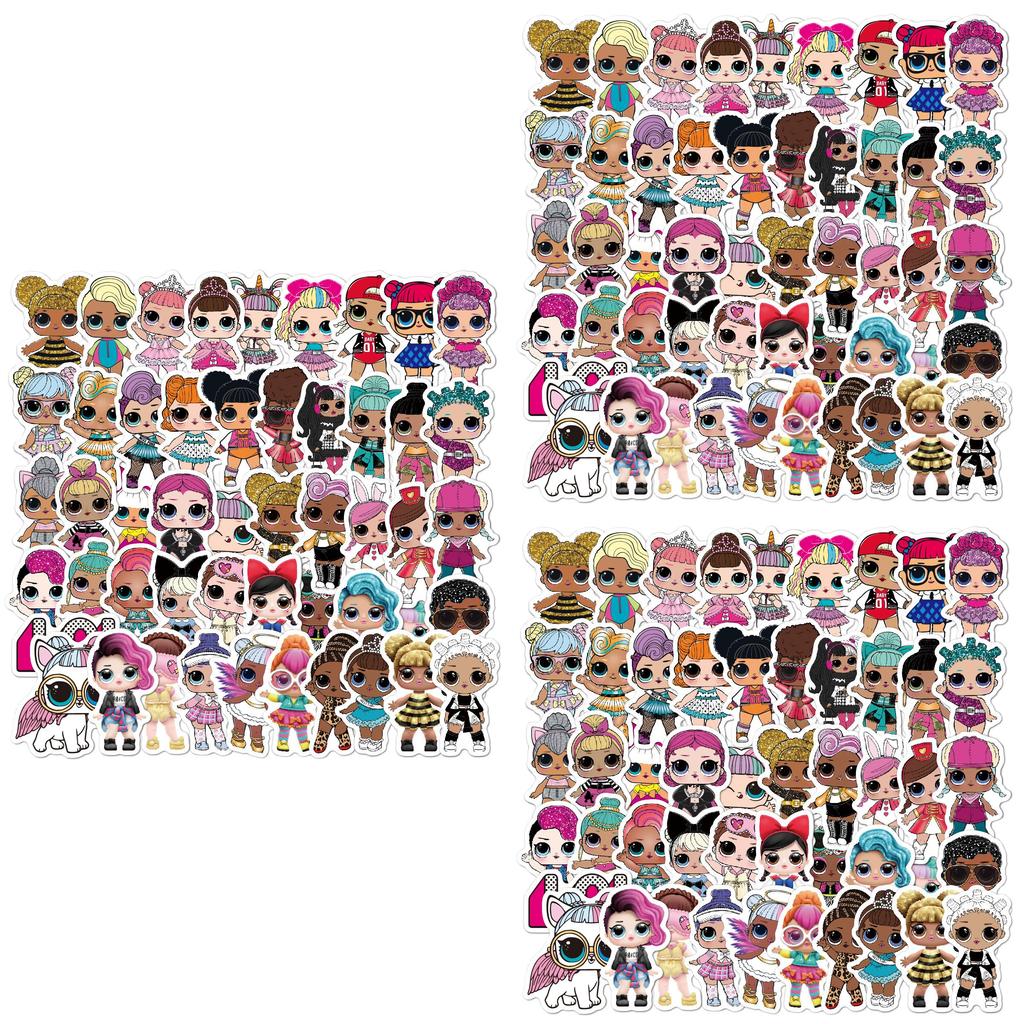 Cute And Safe 50pcs Lol Superise Stickers For Laptops Skateboards And More A Pvc Girl Gift