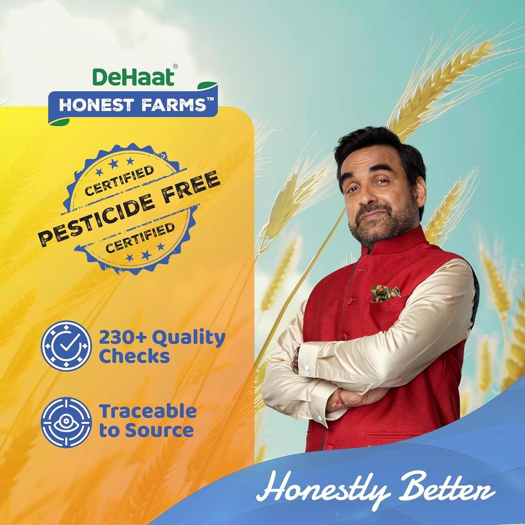 DeHaat Honest Farms Pesticide Free Unpolished Green Moong 500 GM