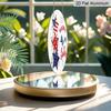 2D Flat, 1Pc Round Aluminum Hanging Sign, Patriotic 4Th of July, Featuring Red, White, And Blue Decorations, Including Pentagrams And Fireworks