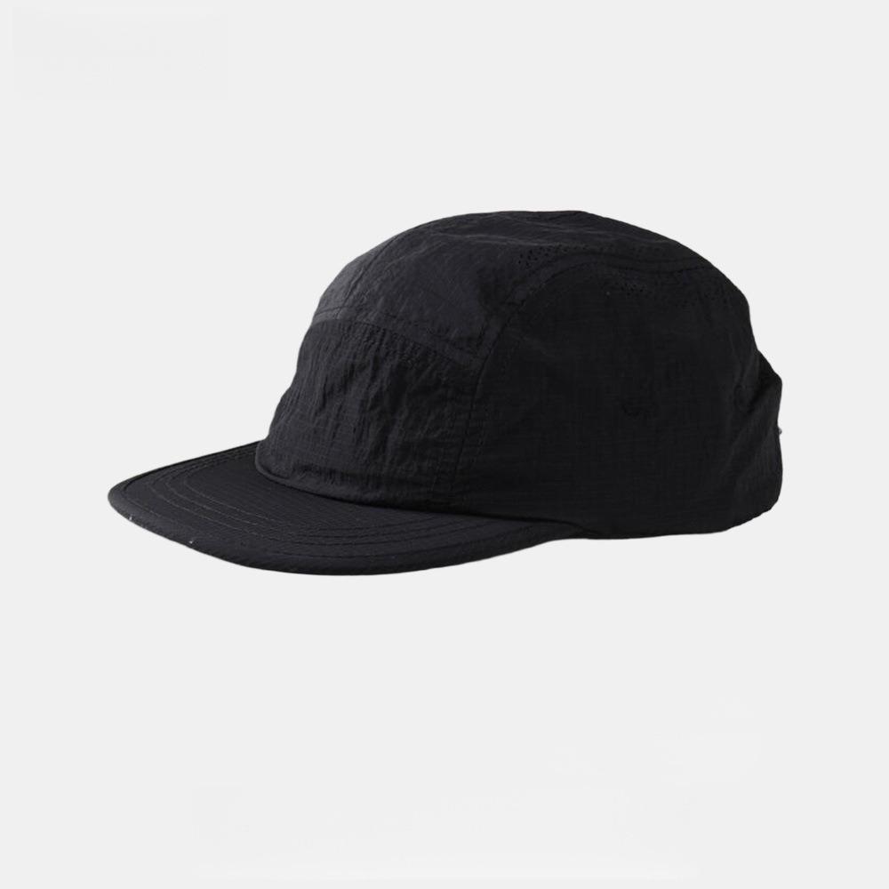 Модная Бейсболка с мягким козырьком и плоским козырьком UPF50+ Ультралегкая Быстросохнущая Дышащая Складной Козырек Унисекс чёрный