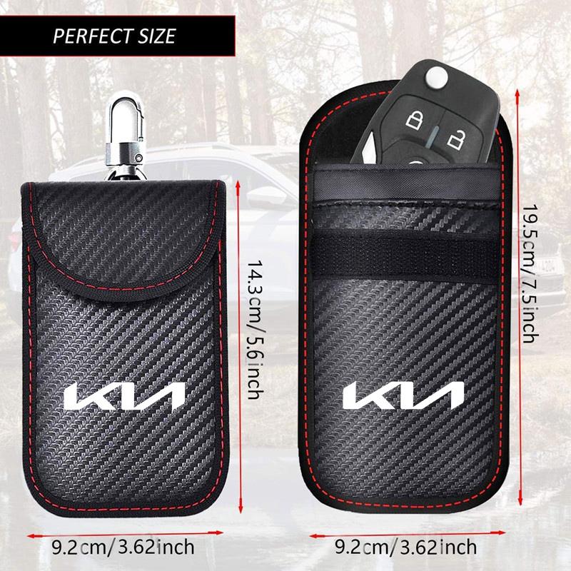 Car Key Case Signal Blocker Bag RFID Shielding Pocket For Kia Rio Ceed Sportage Cerato Soul Sorento Picanto Optima Accessories wvkzl55